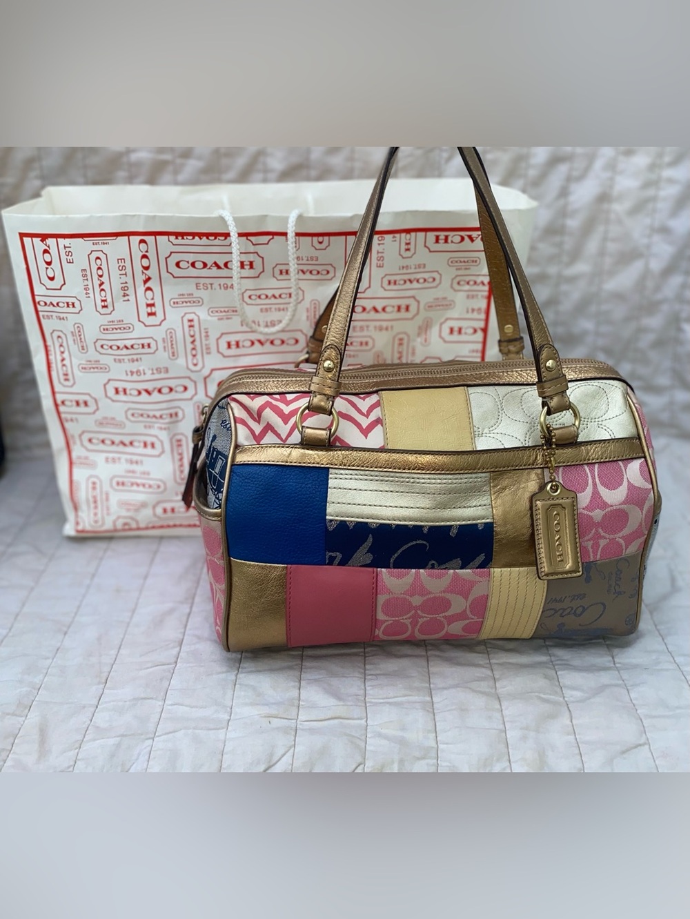 Coach Patchwork Satchel Bag